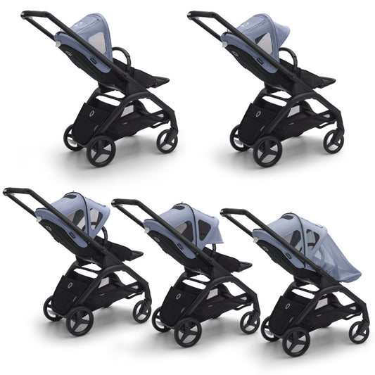 Capotina cu extensie plasa insecte Bugaboo Dragonfly Seaside Blue