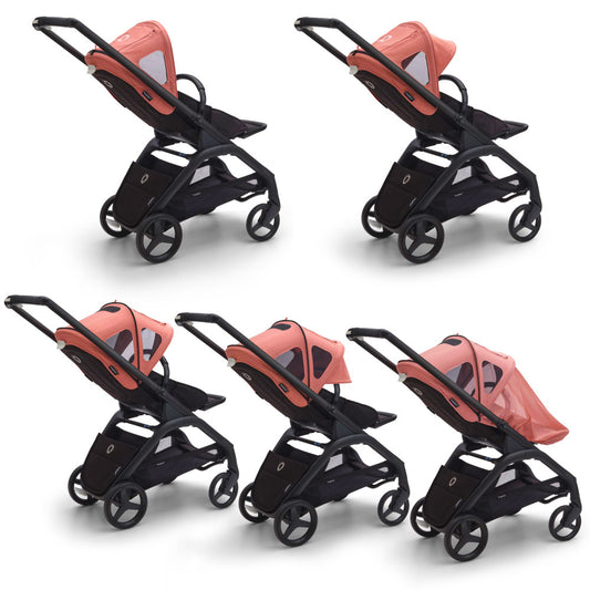 Capotina cu extensie plasa insecte Bugaboo Dragonfly Sunrise Red