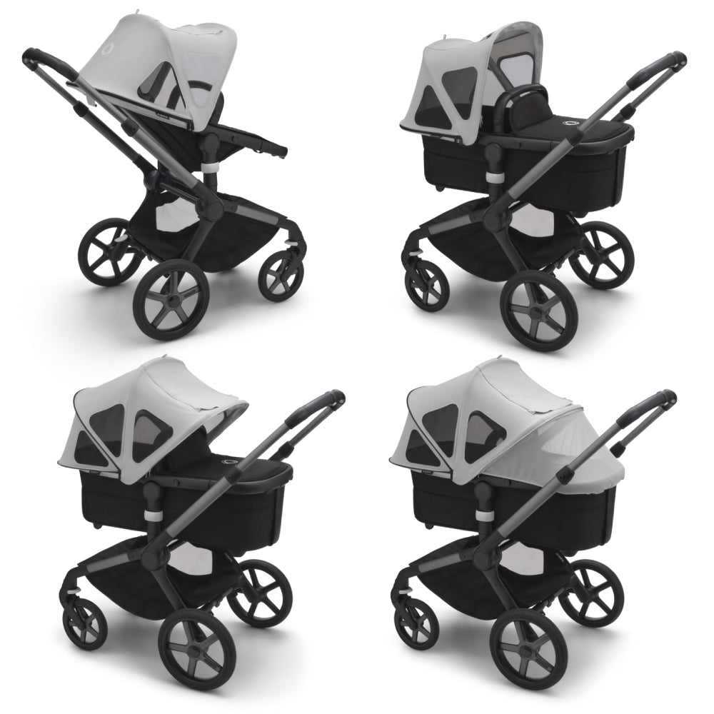 Capotina cu extensie plasa insecte Bugaboo Fox 5 Fox Cub Lynx Misty Grey