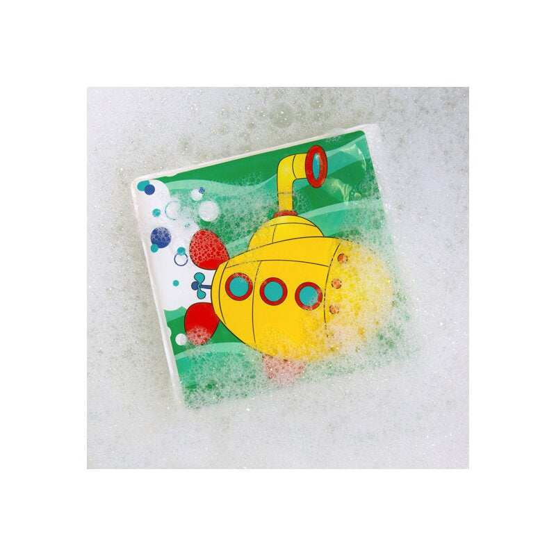 Carticica de colorat, Nuby, Pentru baita, Cu animale, 13x13x3 cm, 4 luni+, Multicolor