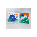 Carticica de colorat, Nuby, Pentru baita, Cu animale, 13x13x3 cm, 4 luni+, Multicolor