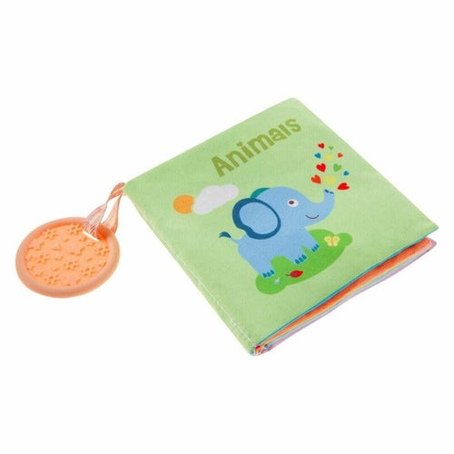 Carticica senzoriala Bocioland cu 10 pagini contrastante, model Animals