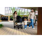 Carucior 2 in 1, Lionelo, Amber, Cadru aluminiu, Cu landou intarit si salteluta moale, Reversibil, Maner ajustabil, Huse pentru picioare, ploaie, Plasa de tantari, Geanta parinti, Pana la 22 kg, EN1888-1, EN1888-2, EN1466, Bej