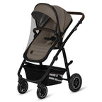 Carucior 2 in 1, Lionelo, Amber, Cadru aluminiu, Cu landou intarit si salteluta moale, Reversibil, Maner ajustabil, Huse pentru picioare, ploaie, Plasa de tantari, Geanta parinti, Pana la 22 kg, EN1888-1, EN1888-2, EN1466, Bej