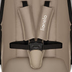 Carucior 2 in 1, Lionelo, Amber, Cadru aluminiu, Cu landou intarit si salteluta moale, Reversibil, Maner ajustabil, Huse pentru picioare, ploaie, Plasa de tantari, Geanta parinti, Pana la 22 kg, EN1888-1, EN1888-2, EN1466, Bej