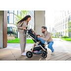 Carucior 2 in 1, Lionelo, Amber, Cadru aluminiu, Cu landou intarit si salteluta moale, Reversibil, Maner ajustabil, Huse pentru picioare, ploaie, Plasa de tantari, Geanta parinti, Pana la 22 kg, EN1888-1, EN1888-2, EN1466, Bej