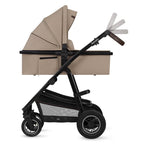 Carucior 2 in 1, Lionelo, Amber, Cadru aluminiu, Cu landou intarit si salteluta moale, Reversibil, Maner ajustabil, Huse pentru picioare, ploaie, Plasa de tantari, Geanta parinti, Pana la 22 kg, EN1888-1, EN1888-2, EN1466, Bej