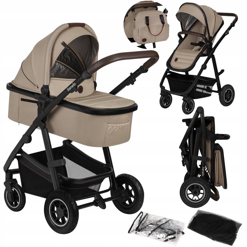 Carucior 2 in 1 Lionelo Amber Bej - copertina XXL