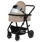 Carucior 2 in 1, Lionelo, Amber, Cadru aluminiu, Cu landou intarit si salteluta moale, Reversibil, Maner ajustabil, Huse pentru picioare, ploaie, Plasa de tantari, Geanta parinti, Pana la 22 kg, EN1888-1, EN1888-2, EN1466, Bej