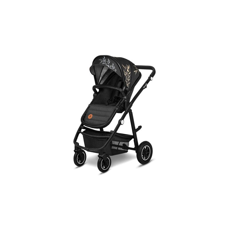 Carucior 2 in 1, Lionelo, Amber, Editie limitata Lovin\', Cadru aluminiu, Cu landou intarit si salteluta moale, Reversibil, Maner ajustabil, Huse pentru picioare, ploaie, Plasa de tantari, Geanta parinti, Pana la 22 kg, EN1888-1, EN1888-2, EN1466, Negru