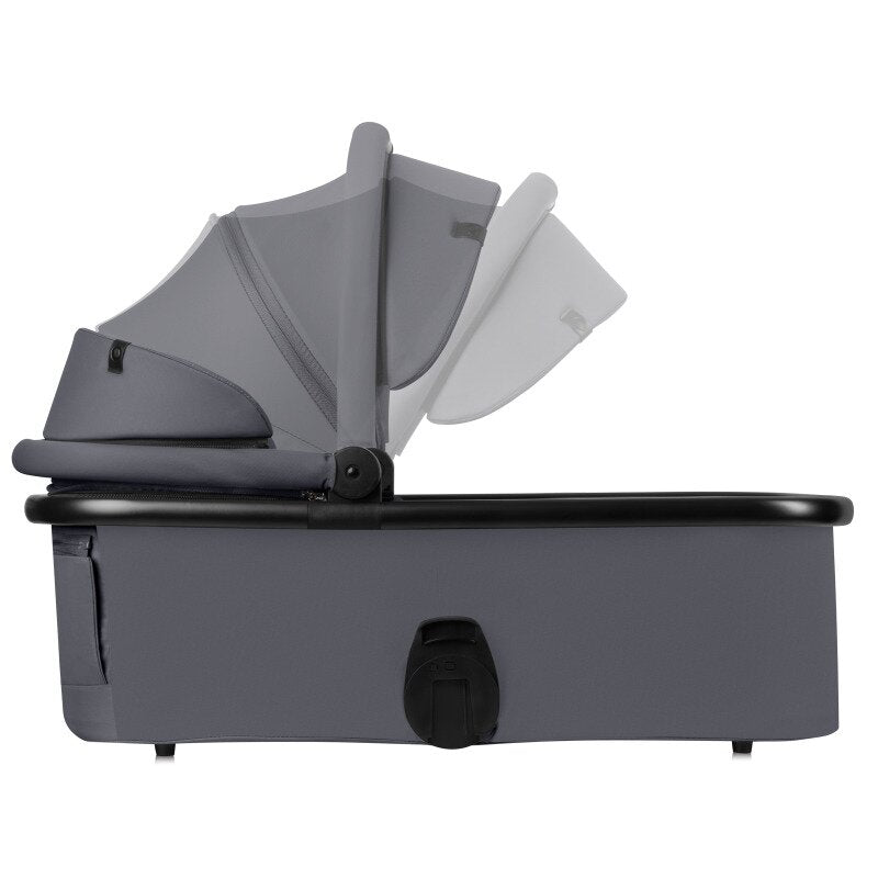 Carucior 2 in 1, Lionelo, Layla, Pana la 22 kg, Cadru aluminiu, Cu landou intarit si salteluta din spuma AirDots, Reversibil, Cu ventilatie 3D, Cu accesorii, EN1888-1, EN1888-2, EN1466, Gri