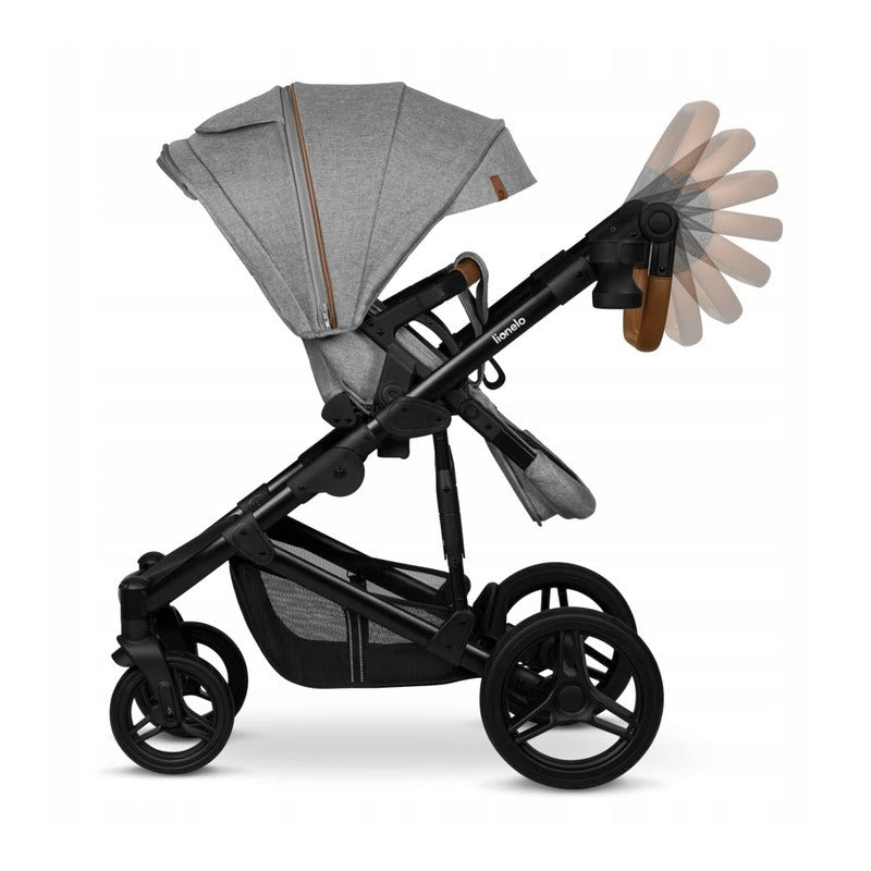 Carucior 2 in 1, Lionelo, Mari Tour, Cu landou individual si salteluta moale, Reversibil, Maner ajustabil, Plasa de tantari, Husa de picioare, Geanta parinti, 22 kg, Conform cu standardele europene de