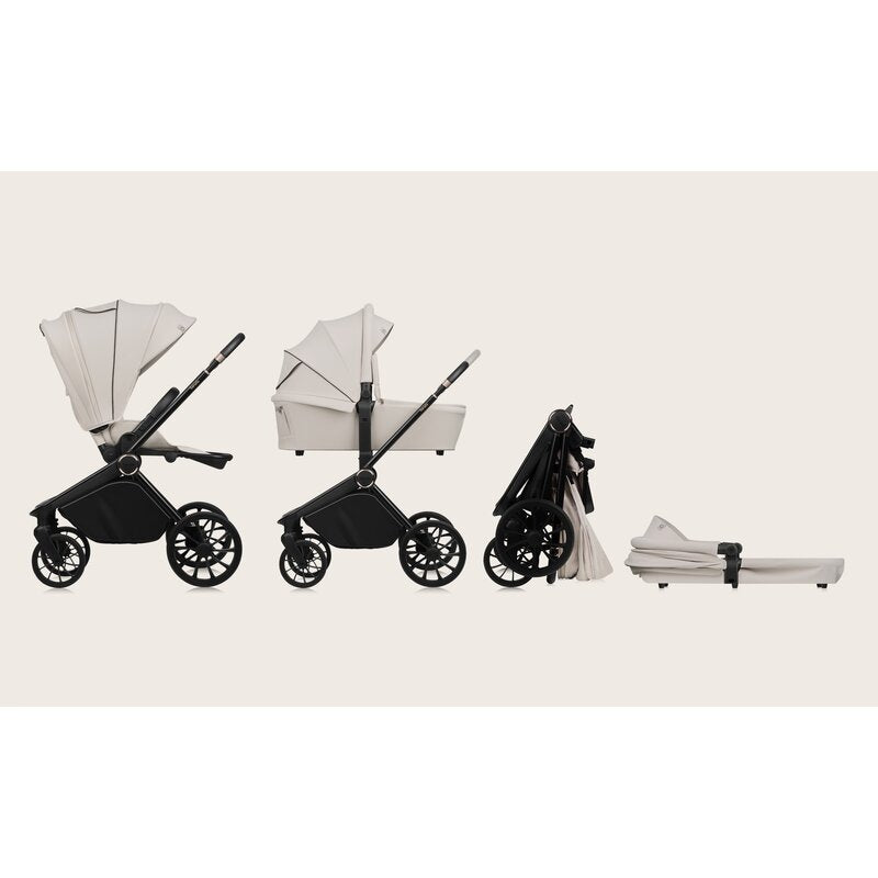 Carucior 2 in 1, Lionelo, Mika Plus, Cadru din aluminiu, Cu landou intarit si salteluta moale, Reversibil, Cu sistem de ventilatie 3D, Cu accesorii, Pana la 22 kg, Conform cu EN1888-1 EN1888-2, EN1466