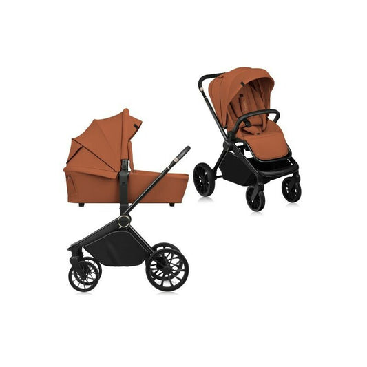 Carucior 2 in 1, Lionelo, Mika Plus, Cadru din aluminiu, Cu landou intarit si salteluta moale, Reversibil, Cu sistem de ventilatie 3D, Cu accesorii, Pana la 22 kg, Conform cu EN1888-1 EN1888-2, EN1466