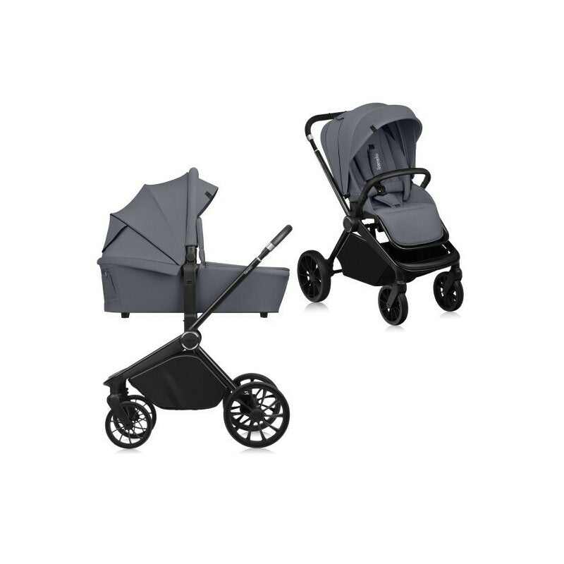 Carucior 2 in 1 Lionelo Mika Plus, Gri - vedere de ansamblu