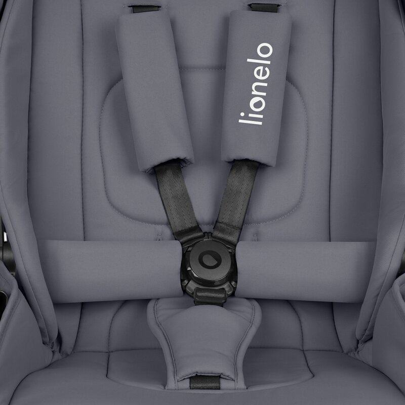 Carucior 2 in 1, Lionelo, Mika Plus, Cadru din aluminiu, Cu landou intarit si salteluta moale, Reversibil, Cu sistem de ventilatie 3D, Cu accesorii, Pana la 22 kg, Conform cu EN1888-1 EN1888-2, EN1466, Gri