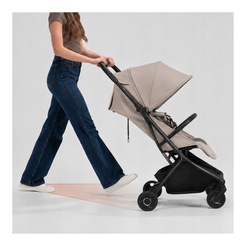 Carucior 2 in 1, Lionelo, Sia Flex, 7.6 kg, Include landou pliabil pe cadru, Ultracompact, Pliere rapida cu o mana, Copertina UPF50+, Cu accesorii incluse, 0-48 luni, Sustine 22 kg, Bej
