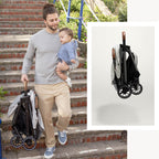 Joie - Carucior pentru copii ultracompact 2 in 1 Parcel, nastere - 22 kg, Signature Eclipse (Carucior Parcel Eclipse + Landou Ramble XL Eclipse)