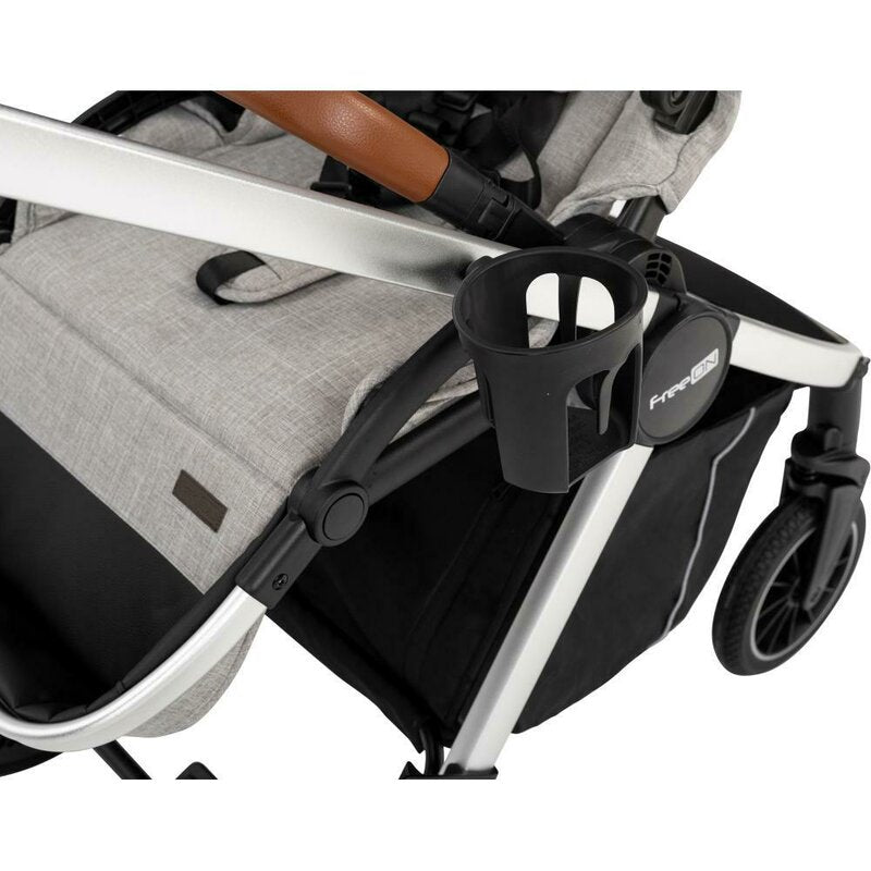 Carucior 3 in 1, FreeON, Joy, Reversibil, Cu cadru din aluminiu, Scoica auto, Husa picioare, Geanta mamici si accesorii, Conform cu standardele europene EN1888-1:2018+A1:2022, Gri