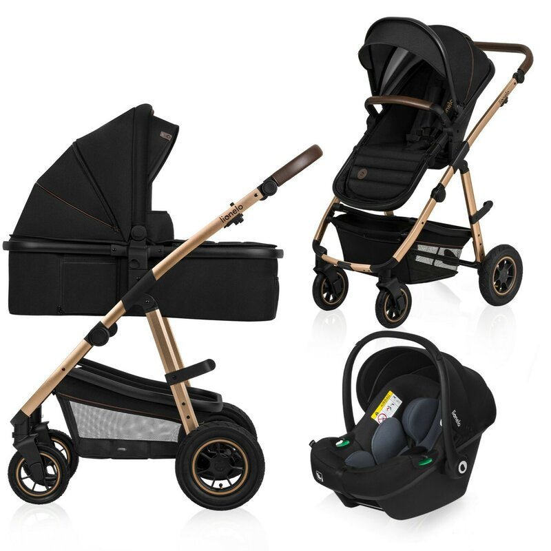 Cărucior 3 în 1 Lionelo Amber Negru Onyx