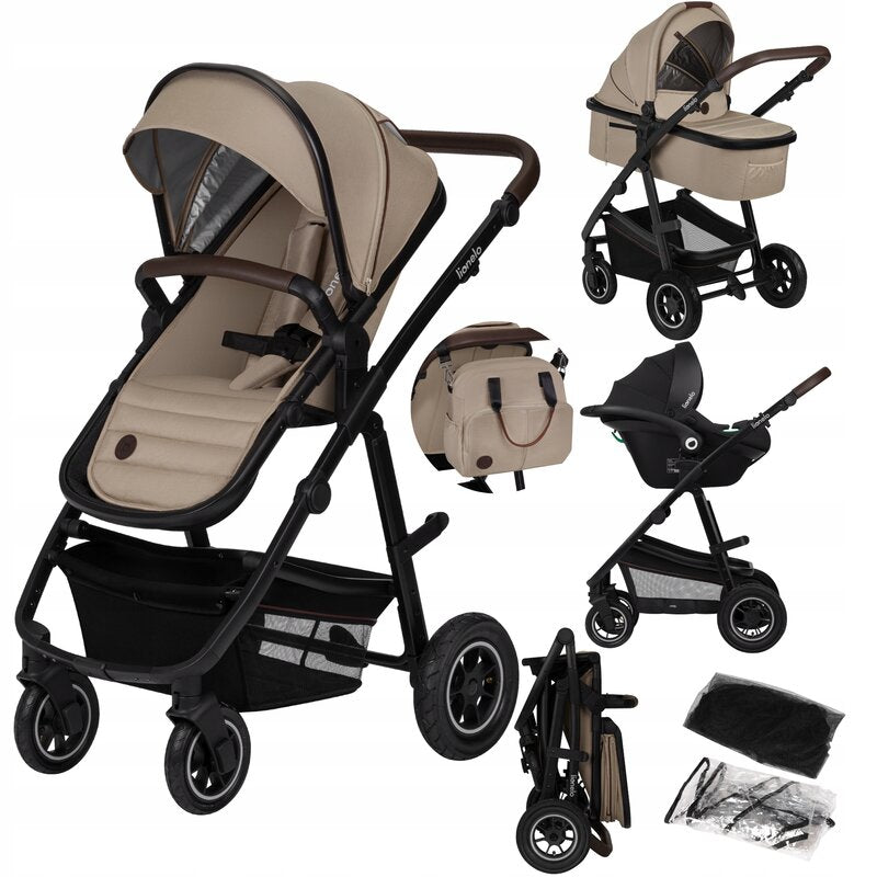Carucior 3 in 1 Lionelo Amber, Bej