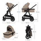 Carucior 3 in 1 Lionelo Amber, Bej