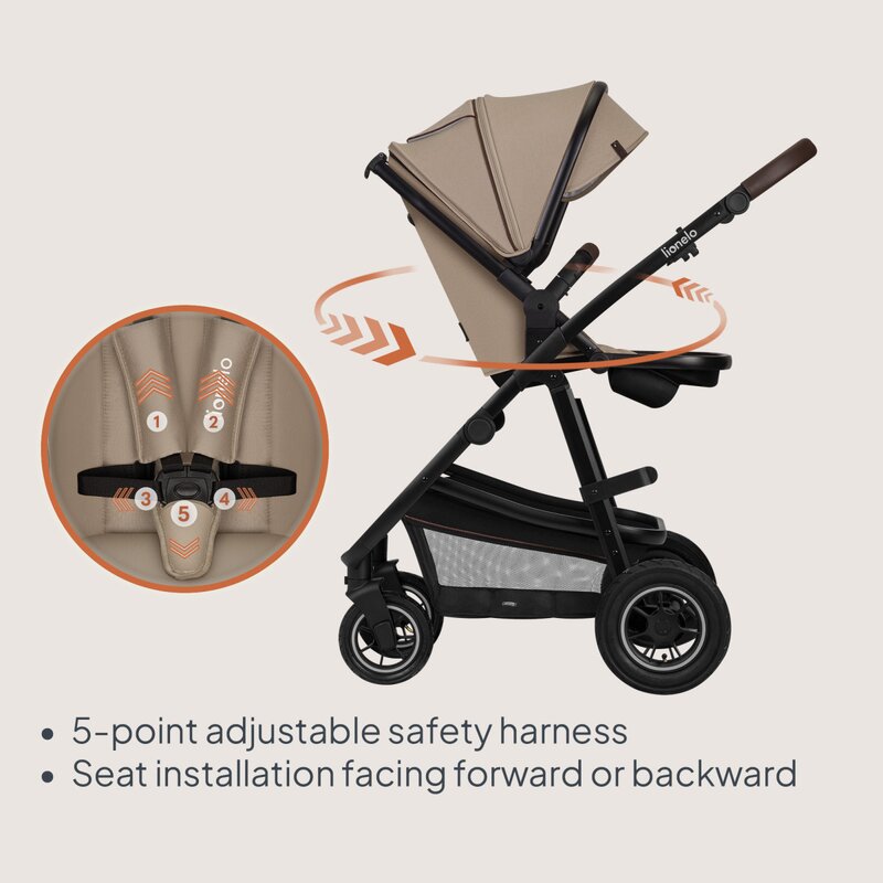Carucior 3 in 1 Lionelo Amber, Bej