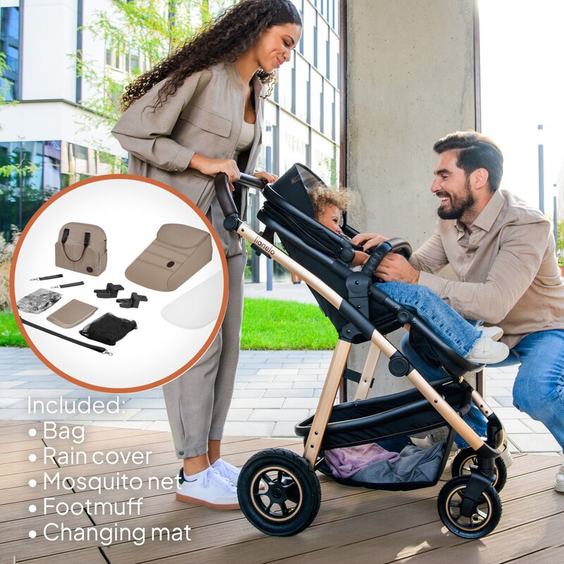 Carucior 3 in 1 Lionelo Amber, Bej