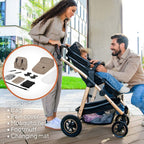 Carucior 3 in 1 Lionelo Amber, Bej