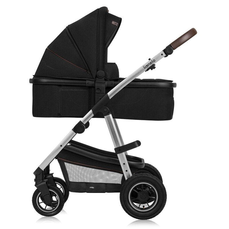 Carucior 3 in 1 Lionelo Amber, Negru Silver