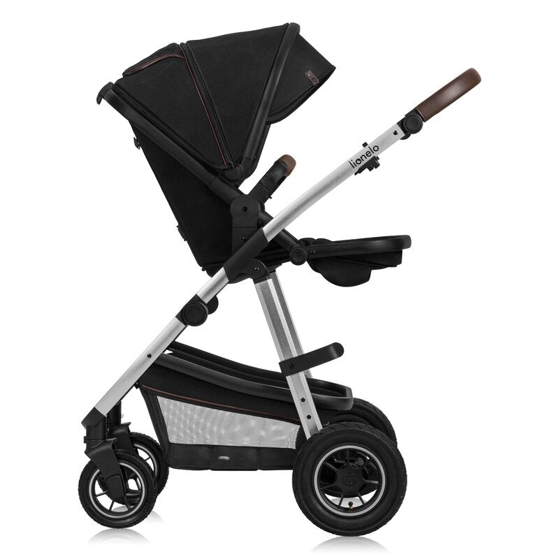 Carucior 3 in 1 Lionelo Amber, Negru Silver