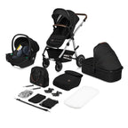 Carucior 3 in 1 Lionelo Amber, Negru Silver