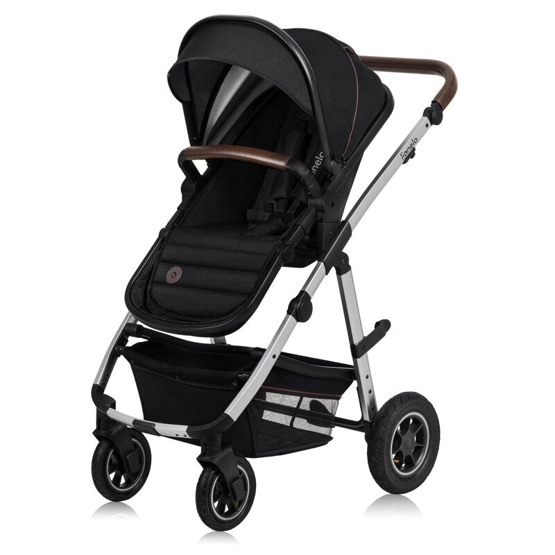 Carucior 3 in 1 Lionelo Amber, Negru Silver