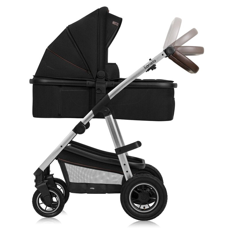 Carucior 3 in 1 Lionelo Amber, Negru Silver