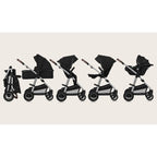Carucior 3 in 1 Lionelo Amber, Negru Silver