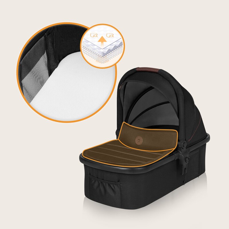 Carucior 3 in 1 Lionelo Amber, Negru Silver