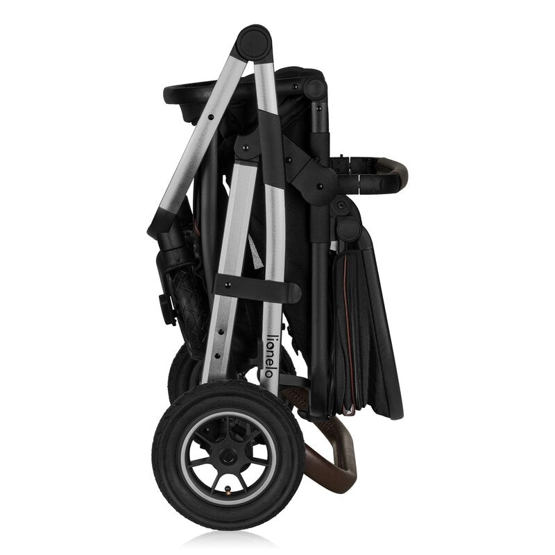 Carucior 3 in 1 Lionelo Amber, Negru Silver