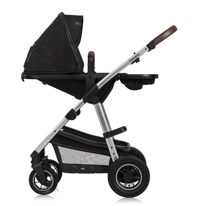 Carucior 3 in 1 Lionelo Amber, Negru Silver