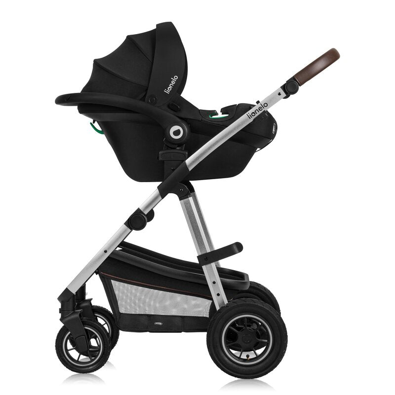 Carucior 3 in 1 Lionelo Amber, Negru Silver