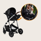 Carucior 3 in 1 Lionelo Amber, Negru Silver