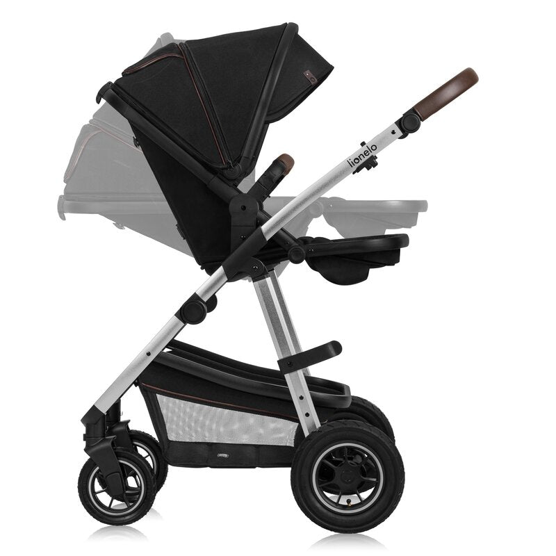 Carucior 3 in 1 Lionelo Amber, Negru Silver