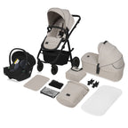 Carucior 3 in 1 Lionelo Amber Plus Bej - scaun sport reversibil