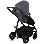 Carucior 3 in 1, Lionelo, Amber Plus, Cadru aluminiu, Cu landou intarit si salteluta moale, Cu scoica auto testata ADAC, Reversibil, Maner ajustabil, Cu accesorii, Cu ventilatie panoramica 3D, Pana la 22 kg, EN1888-1, EN1888-2, EN1466, ECE R129, Gri