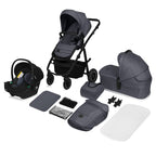 Carucior 3 in 1 Lionelo Amber Plus Gri - scaun sport reversibil