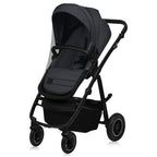 Carucior 3 in 1, Lionelo, Amber Plus, Cadru aluminiu, Cu landou intarit si salteluta moale, Cu scoica auto testata ADAC, Reversibil, Maner ajustabil, Cu accesorii, Cu ventilatie panoramica 3D, Pana la 22 kg, EN1888-1, EN1888-2, EN1466, ECE R129, Gri
