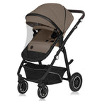 Carucior 3 in 1, Lionelo, Bianka, Transformabil, Cadru aluminiu, Cu landou si salteluta moale, Cu scoica auto, Cu multiple accesorii, Sustine 22 kg, 0 luni+, EN1466:2014+AC:2015, EN1888, Bej