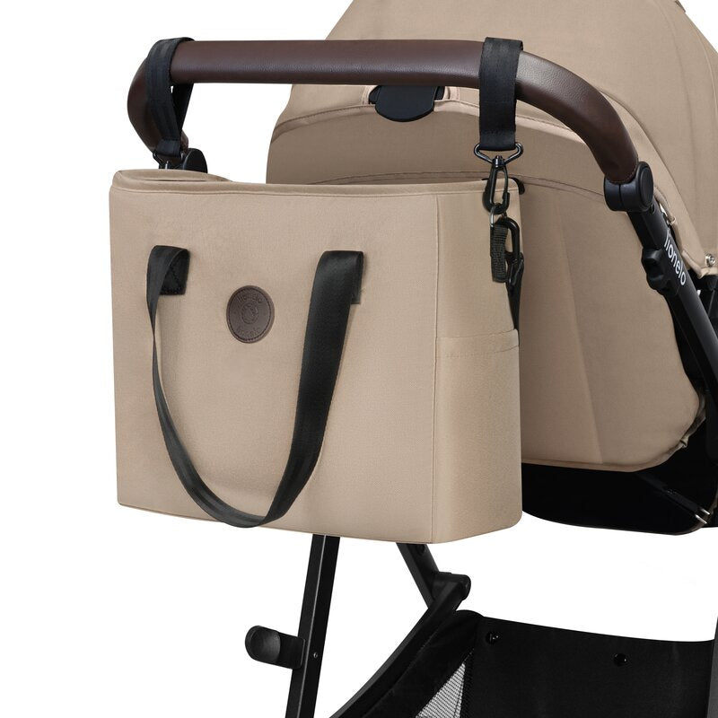 Carucior 3 in 1, Lionelo, Bianka, Transformabil, Cadru aluminiu, Cu landou si salteluta moale, Cu scoica auto, Cu multiple accesorii, Sustine 22 kg, 0 luni+, EN1466:2014+AC:2015, EN1888, Bej