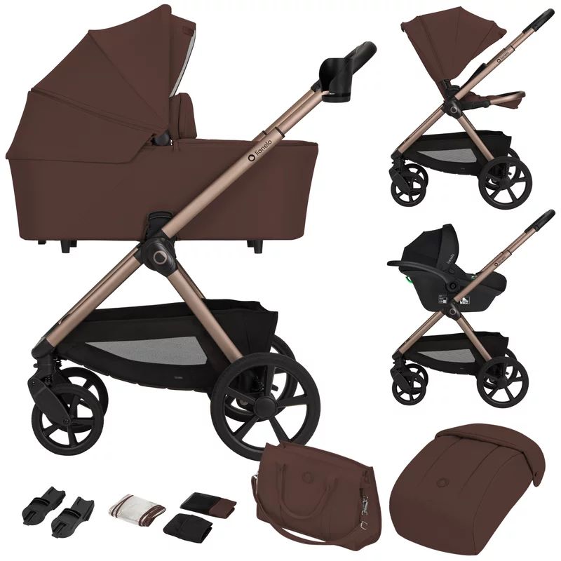 Carucior 3 in 1 Lionelo Carmine, Ciocolatiu