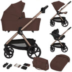 Carucior 3 in 1 Lionelo Carmine, Ciocolatiu