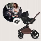 Carucior 3 in 1 Lionelo Freya cu Scoica Auto Astrid i-Size ADAC, Landou si Parte Sport, 0-22 kg, Maro